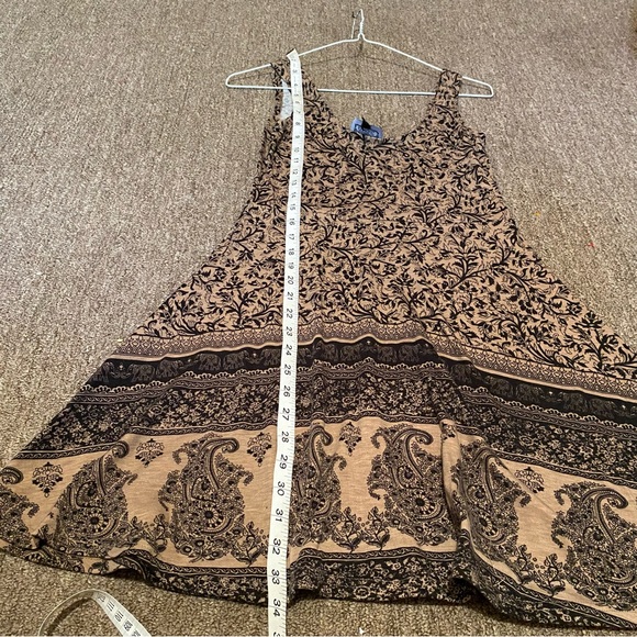 Angie Simple Stretchy Basic A Shape Dress Peplum Intricate Pattern Small - Picture 2 of 8